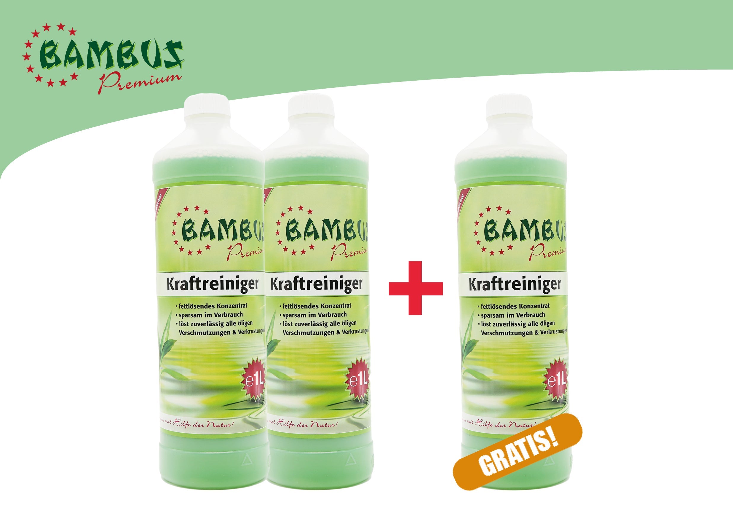 Bamboo Premium Cleaner 1L - Set of 3