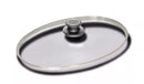 Glasdeckel für Fischpfanne 41 cm x 27 cm 18/10 Rand