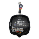 AMT-Eck Pfanne (Grillboden) 28 cm x 28 cm/5 cm hoch, mit abnehmbarem Stiel